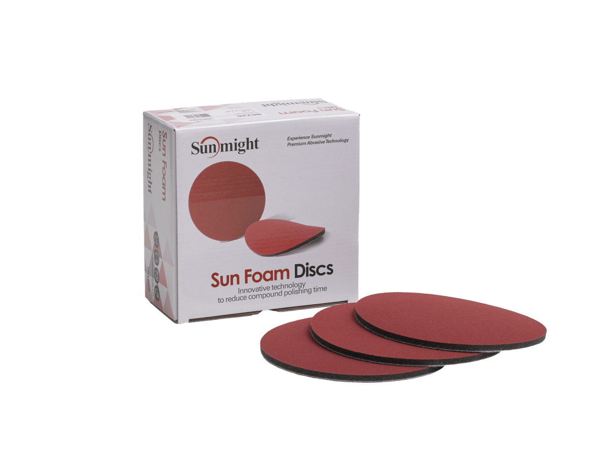 Sunmight 6" 5000 Grit No Hole Velcro Foam Disc 96227 | 10pk - VirtuColor Supply