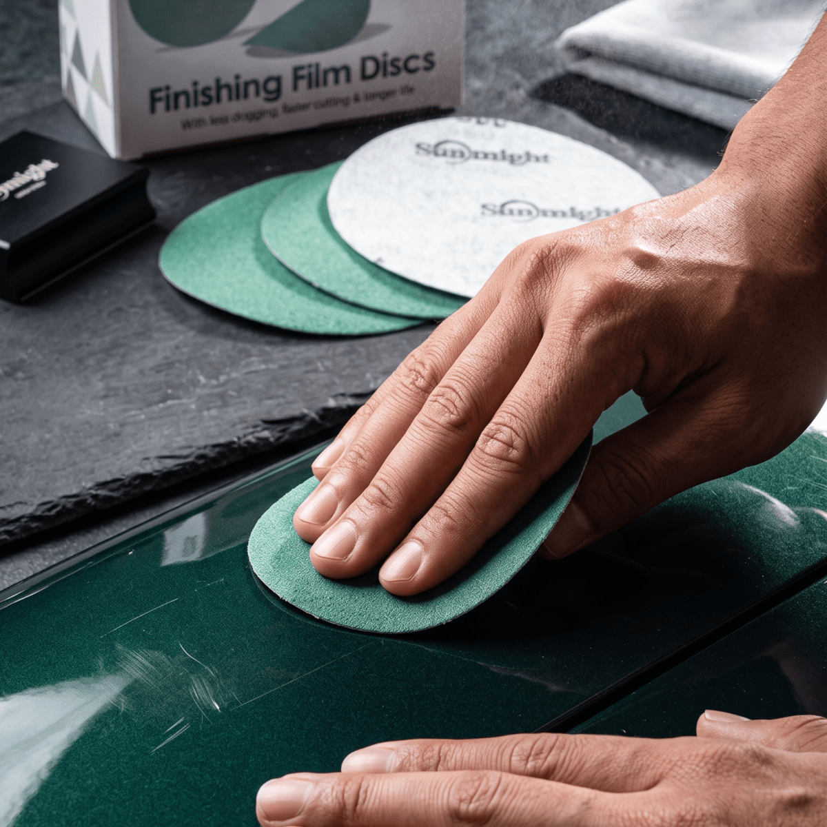 Sunmight 6 Inch 36 Grit Green Film Grip Sanding Disc, 50 pk