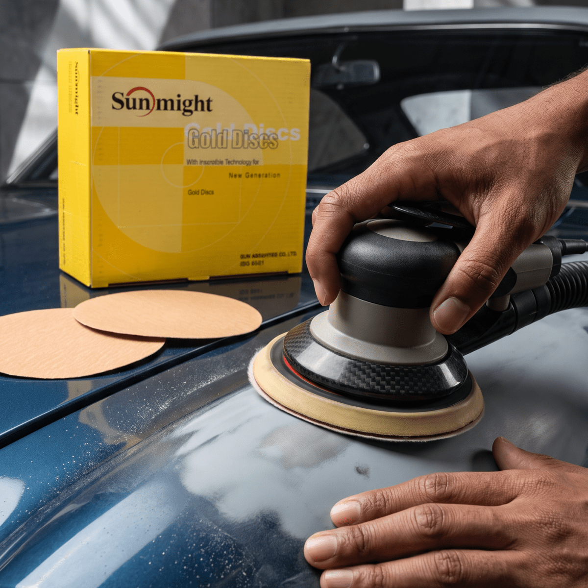 Sunmight 6 Inch 80 Grit Gold Grip Sanding Disc, 50 pk