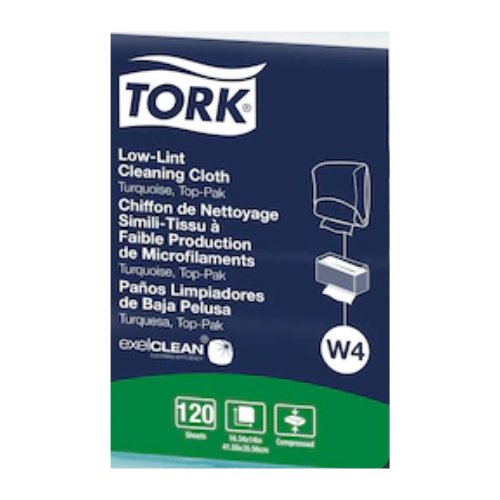 Tork® 192480 Top-Pak Low-Lint Turquois Cleaning Cloth, Case of 4