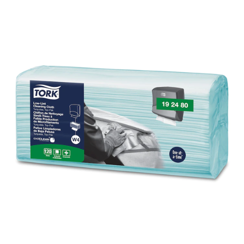 Tork® 192480 Top-Pak Low-Lint Turquois Cleaning Cloth, Case of 4