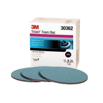 Trizact™ 443SA Foam Disc 3" Hook-it I 15pk