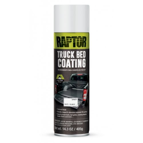 U - POL RAPTOR 4877 1K White Bedliner Aerosol, 14.3 oz - VirtuColor Supply