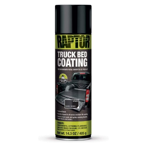 U - POL RAPTOR 4879 1K Black Bedliner Aerosol, 14.3 oz - VirtuColor Supply