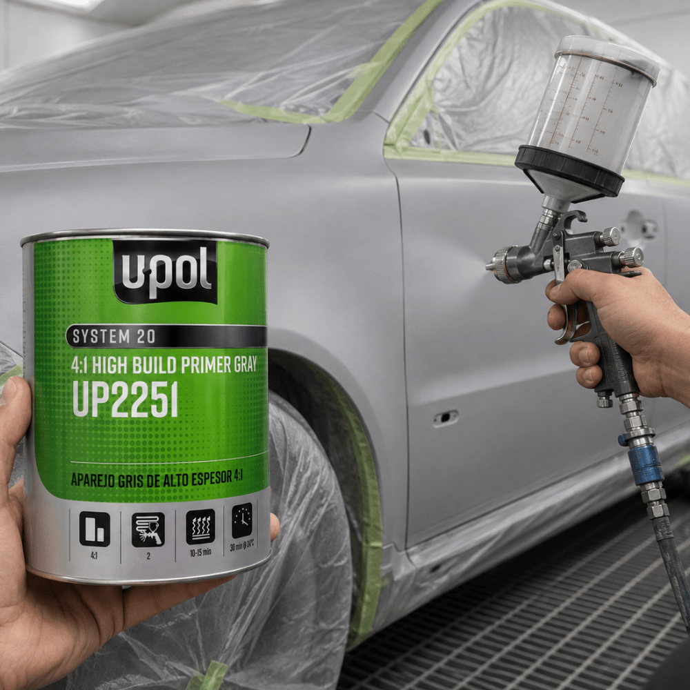 U-POL SYSTEM 20 UP2251 4:1 High-Build 2K Gray Primer, 1 Liter