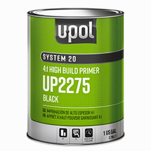 U - POL SYSTEM 20 UP2275 4:1 High - Build 2K Black Primer, 1 Gallon - VirtuColor Supply