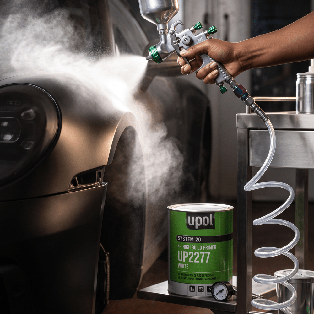 U-POL SYSTEM 20 UP2276 4:1 High-Build 2K White Primer, 1 Liter