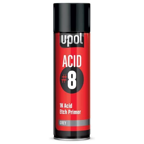 U - POL UP0741V Acid Etch Gray Primer, 15 oz Aerosol Can - VirtuColor Supply