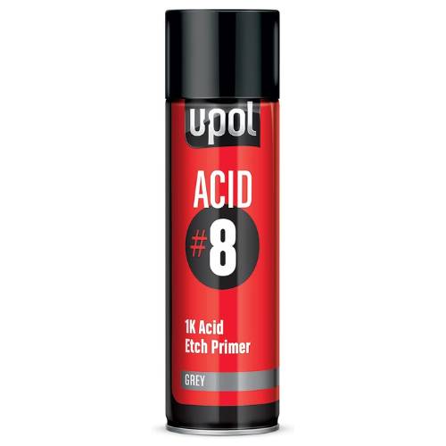 U-POL UP0741V Acid Etch Gray Primer, 15 oz Aerosol Can