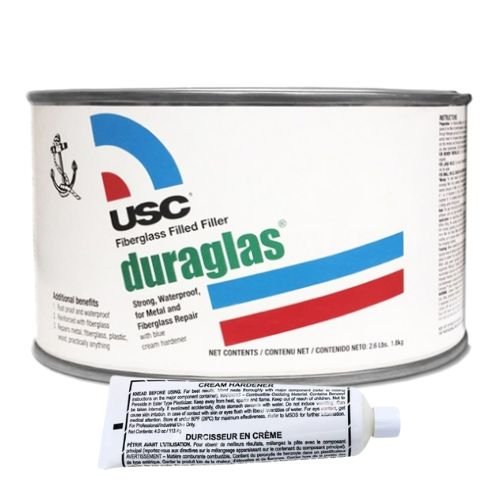 USC® DURAGLAS 24035 Green Short Strand Fiberglass Body Filler, Quart - VirtuColor Supply