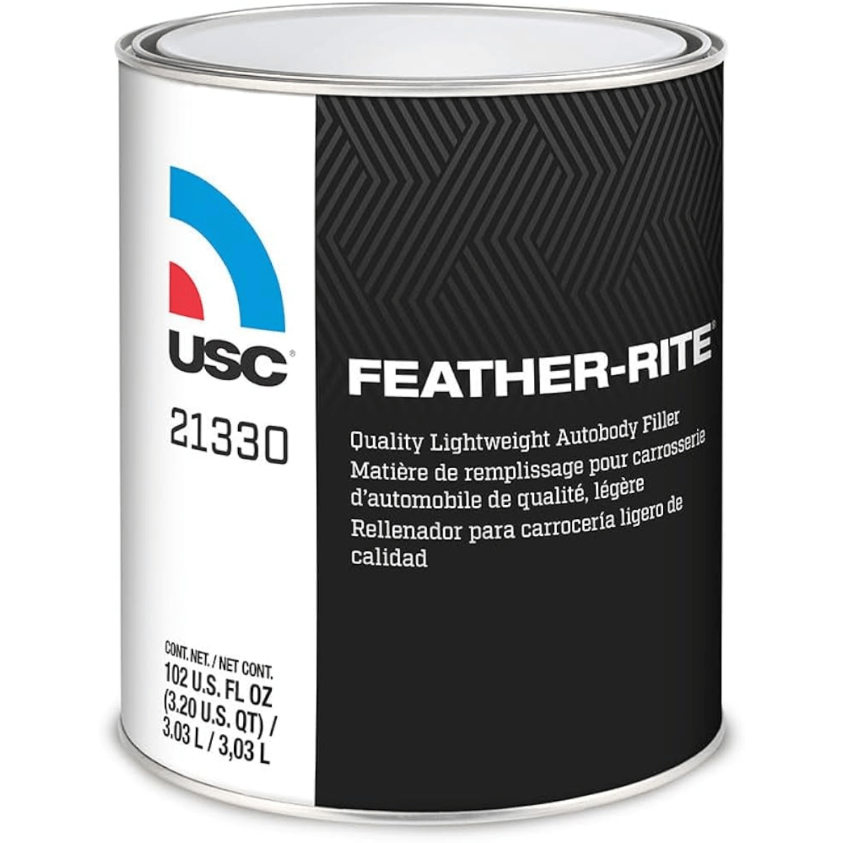 USC® FEATHER - RITE® 21330 Lightweight Auto Body Filler, 1 Gal - VirtuColor Supply