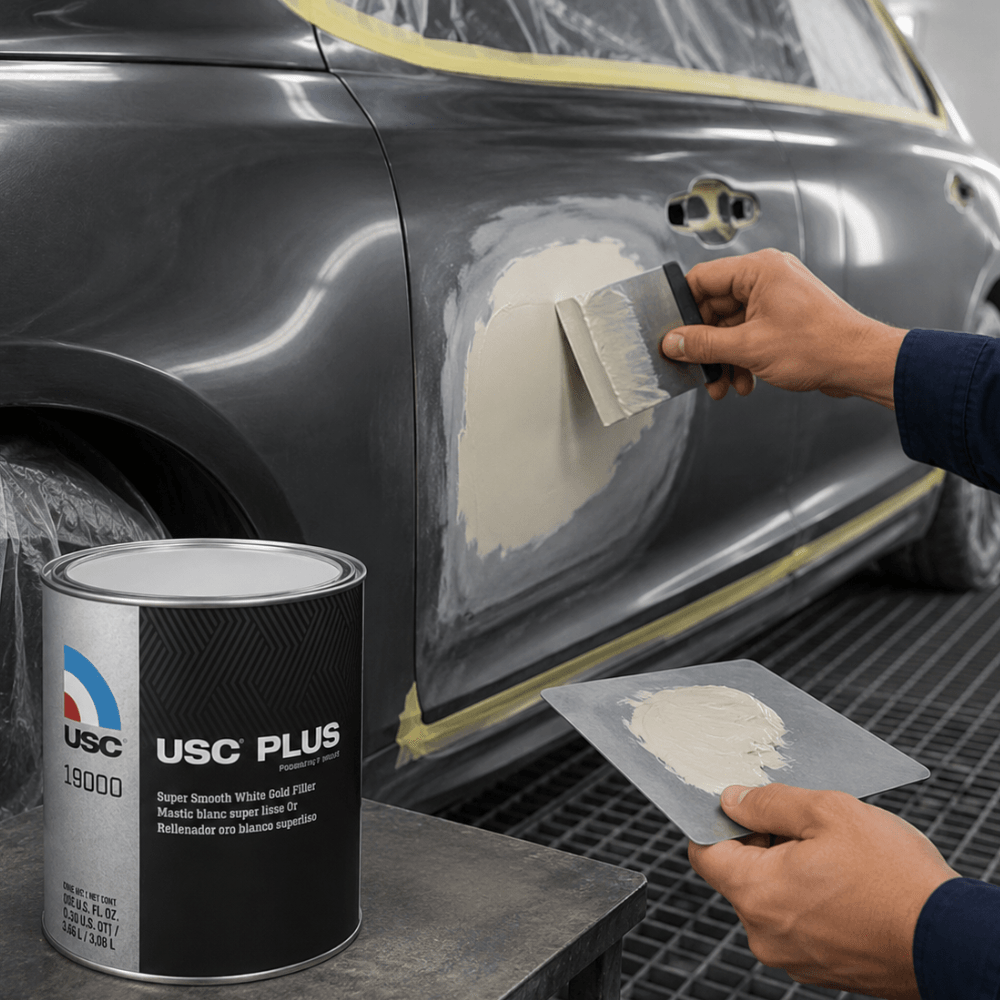 USC® PLUS 19000 Premium Lightweight Body Filler, 1 gal, White