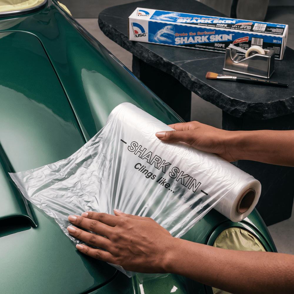 USC Shark Skin 36117 Premium HDPE Plastic Sheeting, 20 x 350 ft L