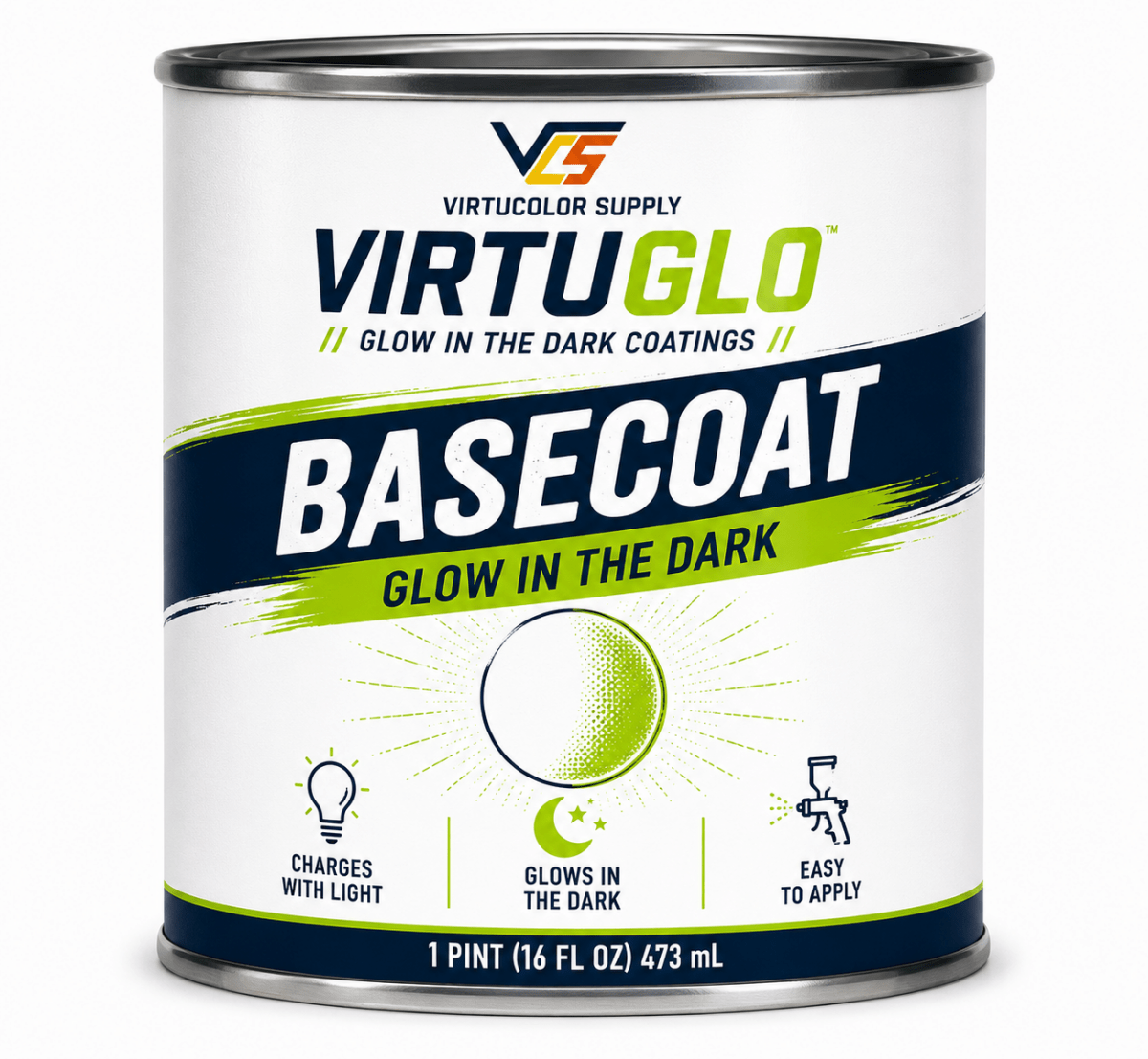 VirtuGlo Saturn Yellow Basecoat Glow In The Dark Paint