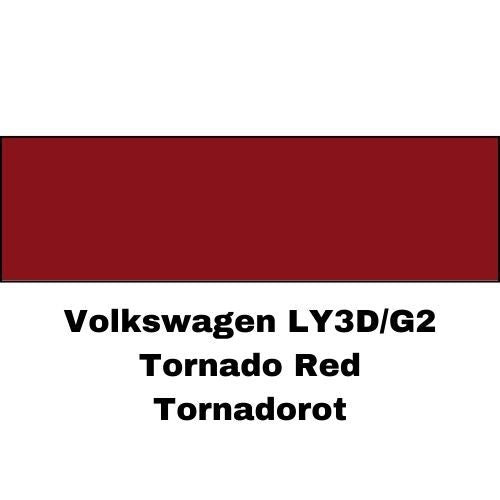 Volkswagen LY3D/G2 Tornado Red Low VOC Basecoat Paint - VirtuColor Supply