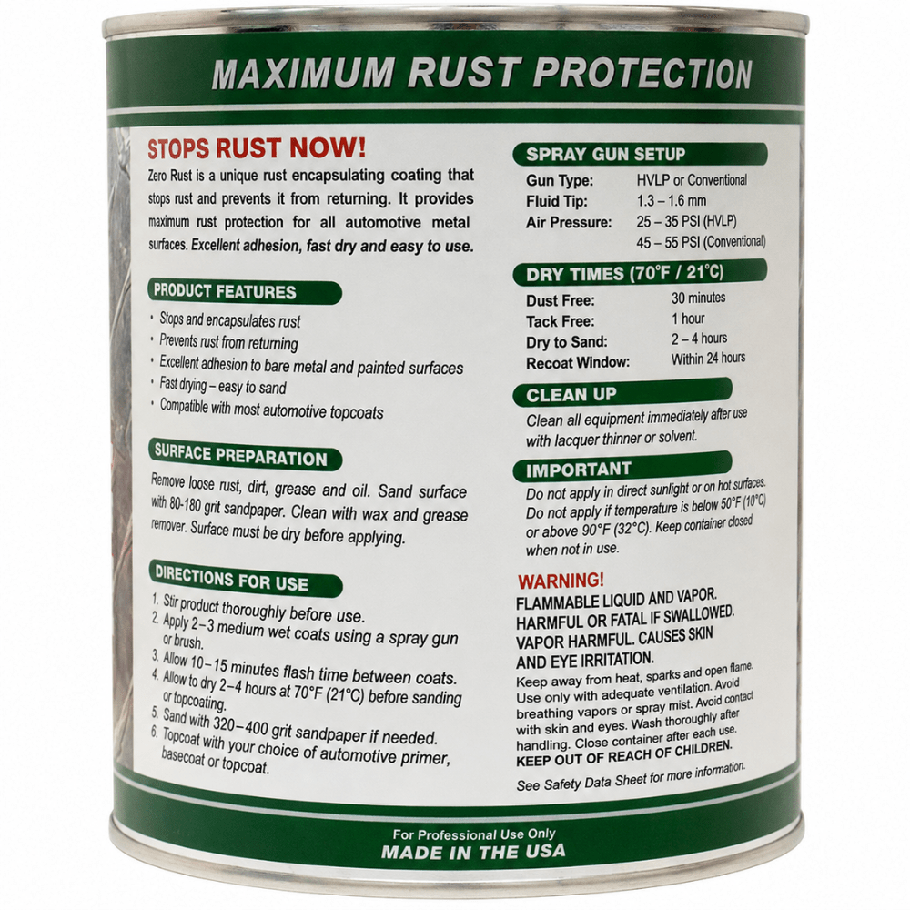 Zero Rust AR-61GA-CA White Rust and Corrosion Control Paint | 1 Gal